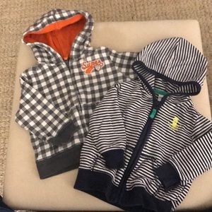 6 month Carter's hoodies.